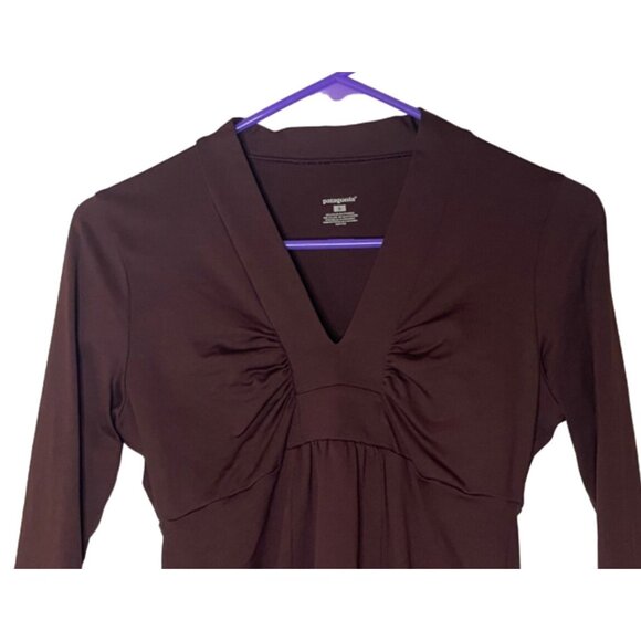 Patagonia Respite Top Size S Activewear Moisture Wicking Stretch Ruby - Picture 2 of 4